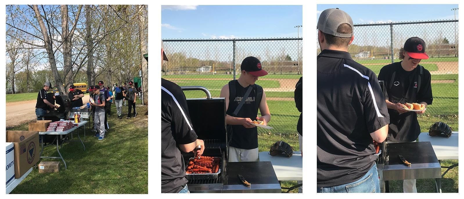 People are enjoying their snacks